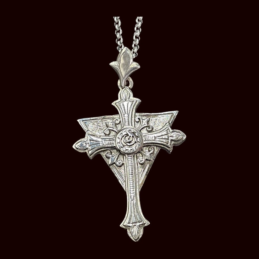 Rosicrucian Pendant in Silver 6 x 3 cm 14 g Mystic Order Art 1587 - Bricks Masons