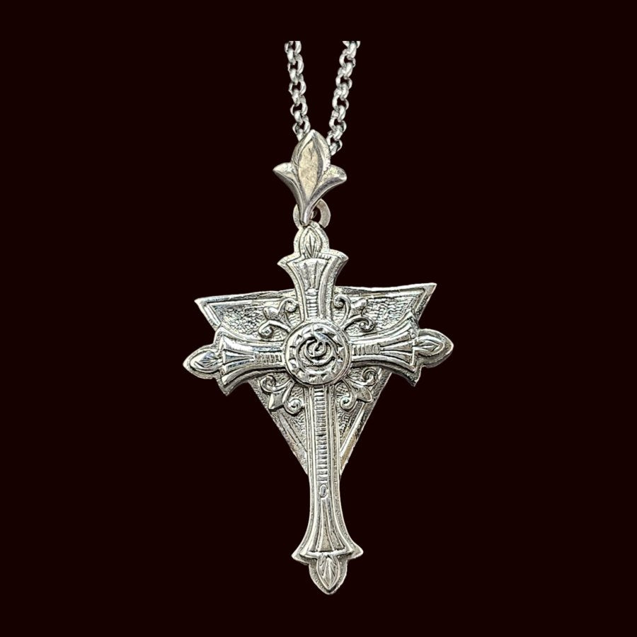 Rosicrucian Pendant in Silver 6 x 3 cm 14 g Mystic Order Art 1587 - Bricks Masons