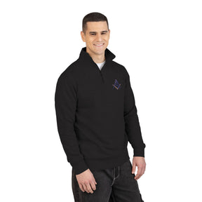 Master Mason Blue Lodge Sweatshirt - Square & Compass G USA Flag Pattern Embroidery - Bricks Masons
