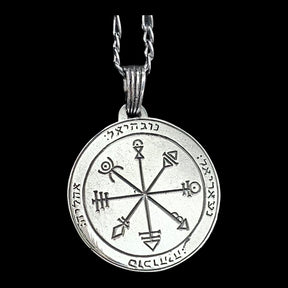 Solomon Pendant First and Second Pentacle consecrated to Venus in Silver 3 Cm 9 Gr 44 Seals of Solomon Art 1591 - Bricks Masons