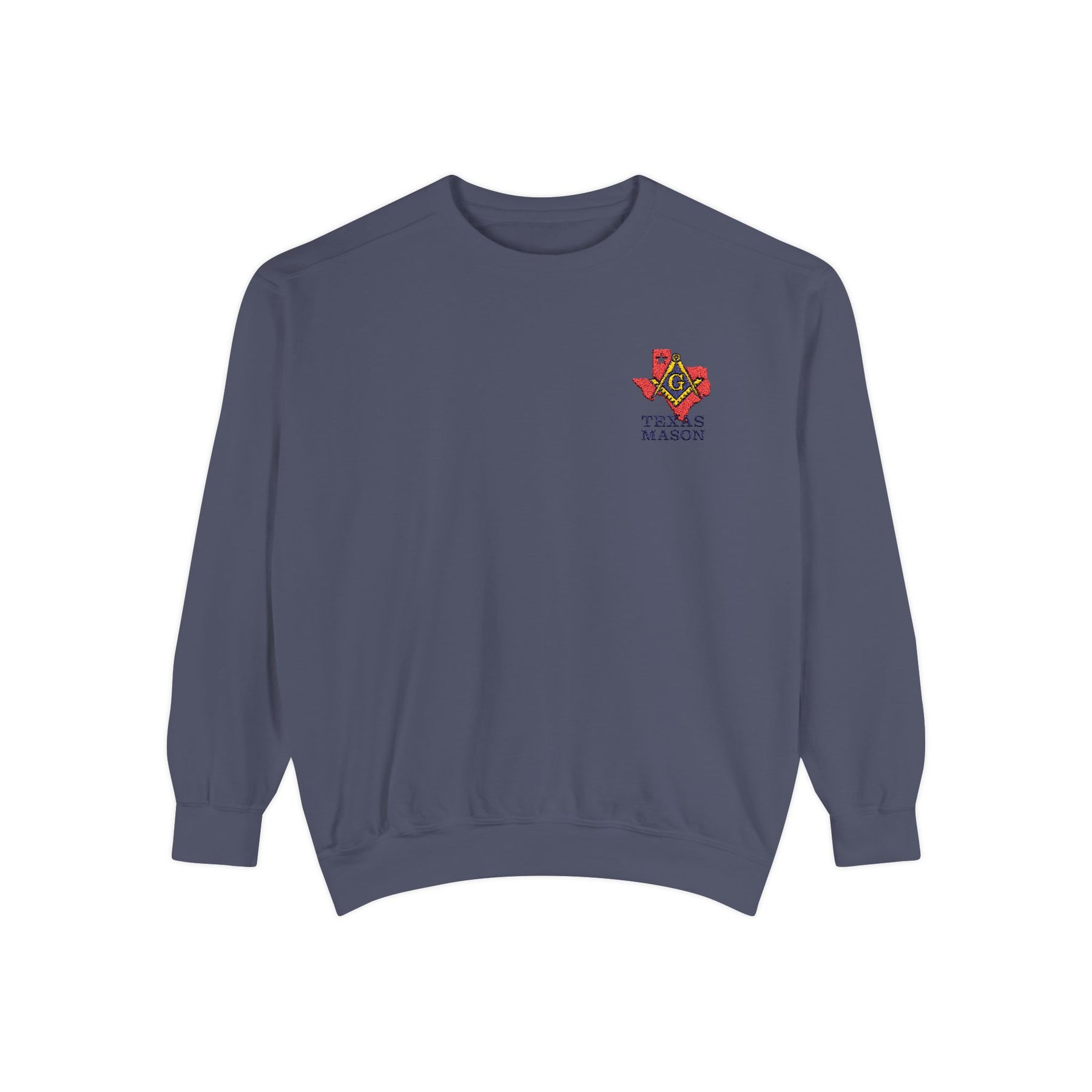 Master Mason Blue Lodge Sweatshirt - Embroidered Emblem Texas Mason - Bricks Masons