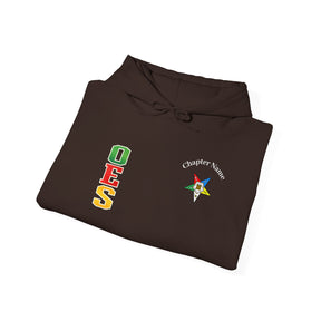 OES Hoodie - Colorful Eastern Star & Initials with Personalization - Bricks Masons