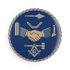 Master Mason Blue Lodge Magnet - Decorative Refrigerator - Bricks Masons