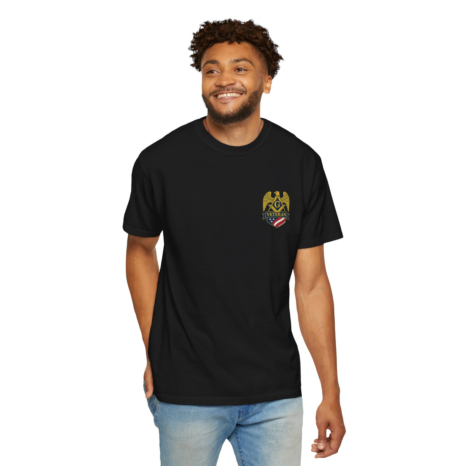Master Mason Blue Lodge T-Shirt - Veteran Mason Garment-Dyed Tee - Bricks Masons
