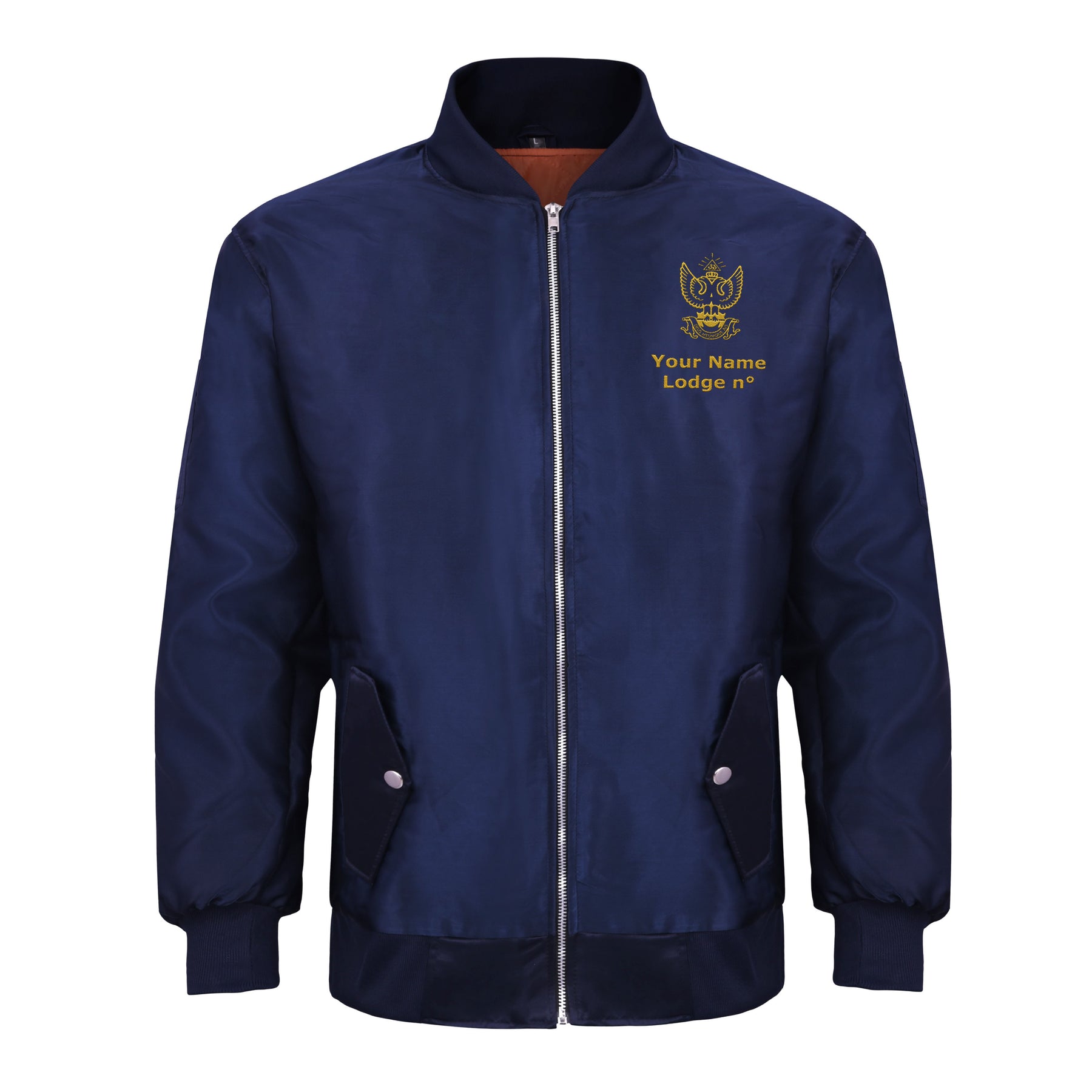 33rd Degree Scottish Rite Jacket - Wings Up Blue Color With Gold Embroidery - Bricks Masons
