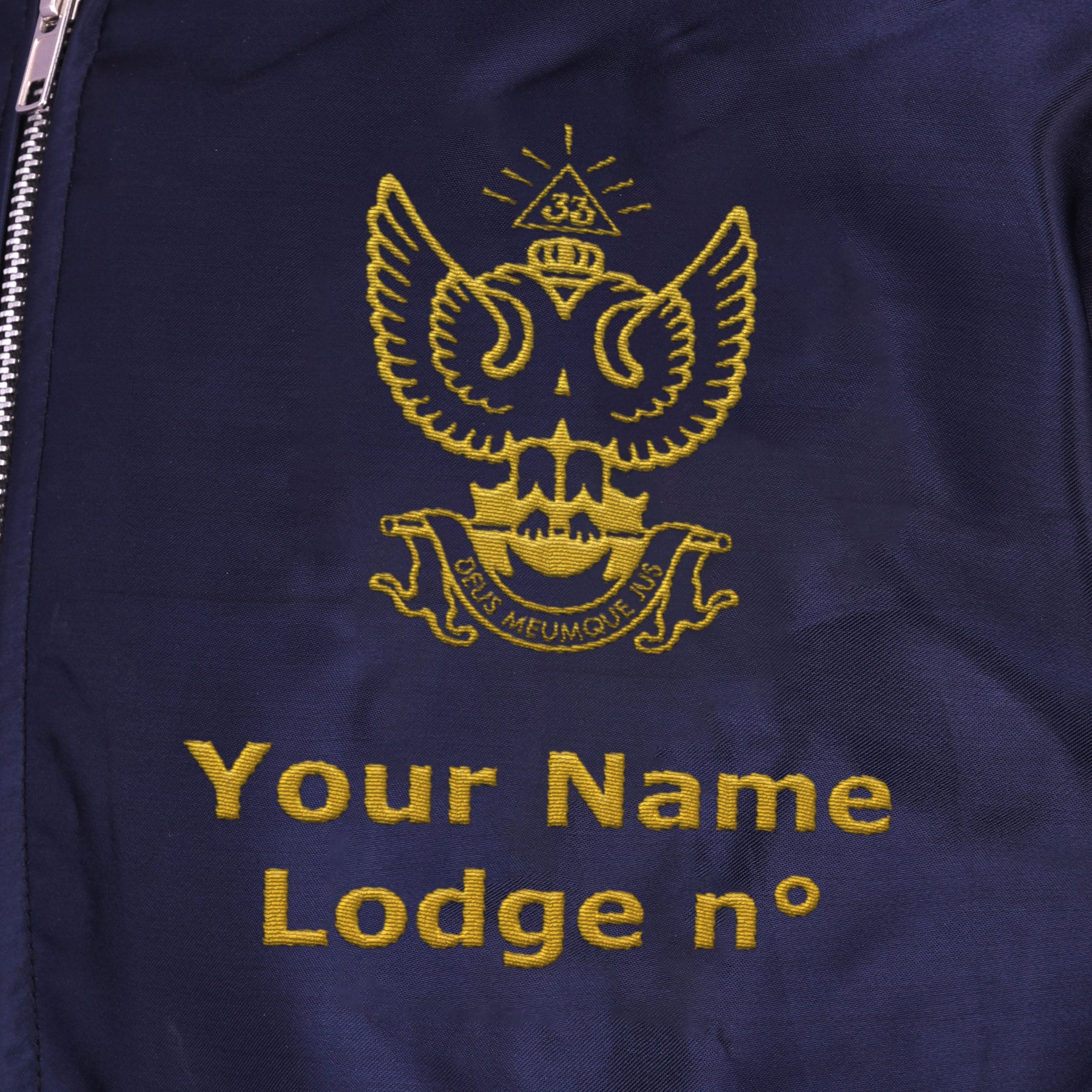 33rd Degree Scottish Rite Jacket - Wings Up Blue Color With Gold Embroidery - Bricks Masons