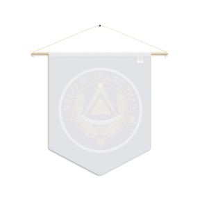 Past Grand Master Blue Lodge Pennant - Circle Emblem of Wisdom and Guidance - Bricks Masons