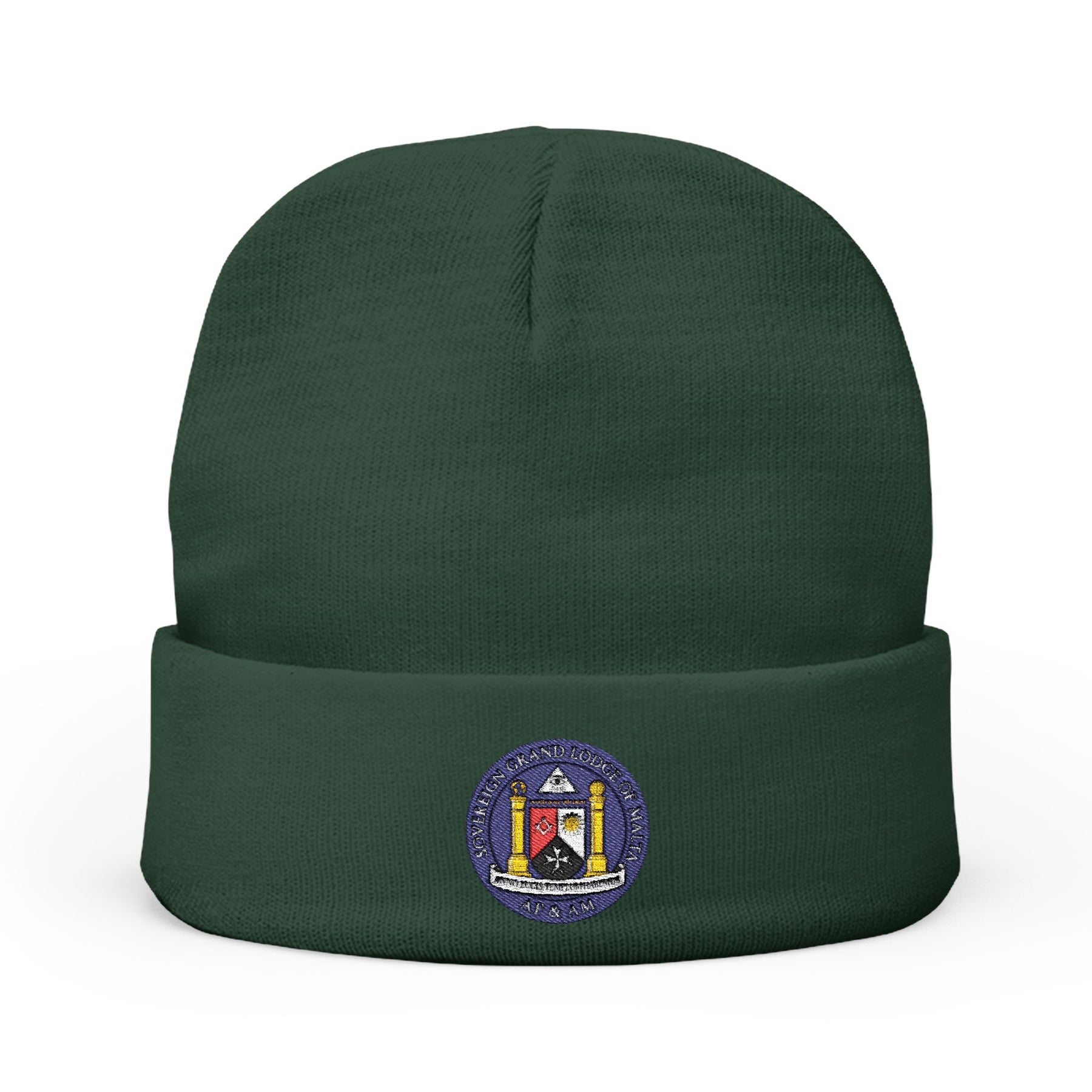 Malta Jurisdiction Beanie - Knit Embroidery Emblem - Bricks Masons