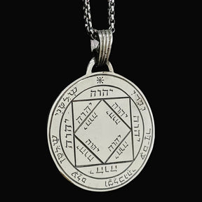 Solomon Pendant Third Pentacle consecrated to the Sun Silver 3 Cm 14 Gr Art 1732 - Bricks Masons