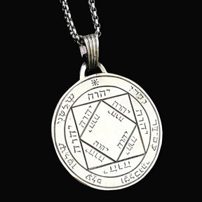 Solomon Pendant Third Pentacle consecrated to the Sun Silver 3 Cm 14 Gr Art 1732 - Bricks Masons