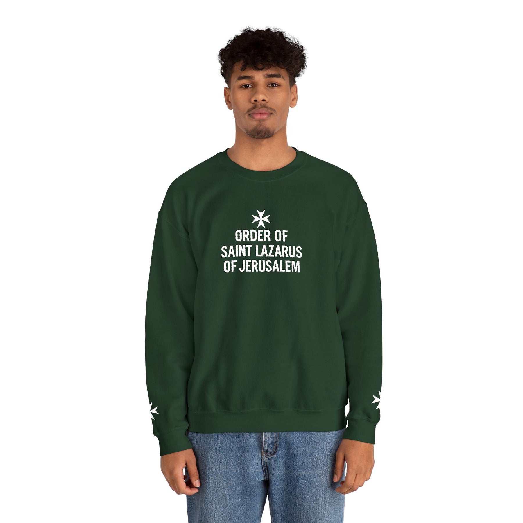 Order of Saint Lazarus Sweatshirt - Crewneck Signature Stitch - Bricks Masons