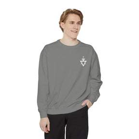 Allied Masonic Degrees Sweatshirt - Embroidered White AMD Emblem - Bricks Masons