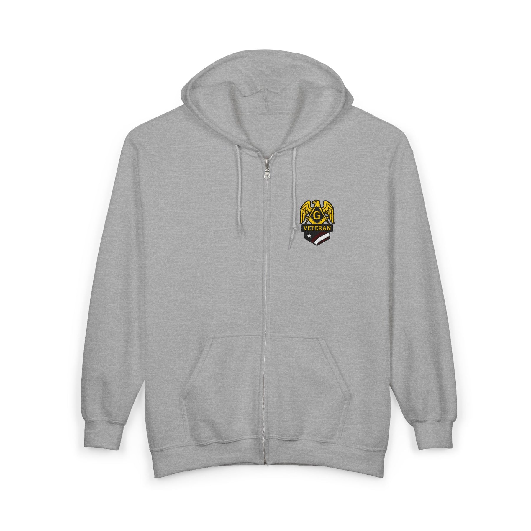 Master Mason Blue Lodge Hoodie - Veteran Mason Zip Up Jacket - Bricks Masons