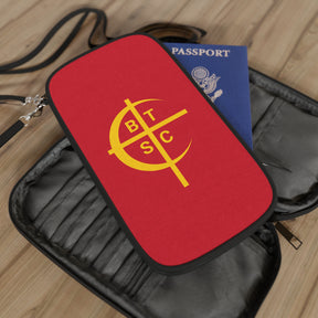 Council of Crusaders Passport Wallet - Red With Shoulder & Wrist Strap - Bricks Masons