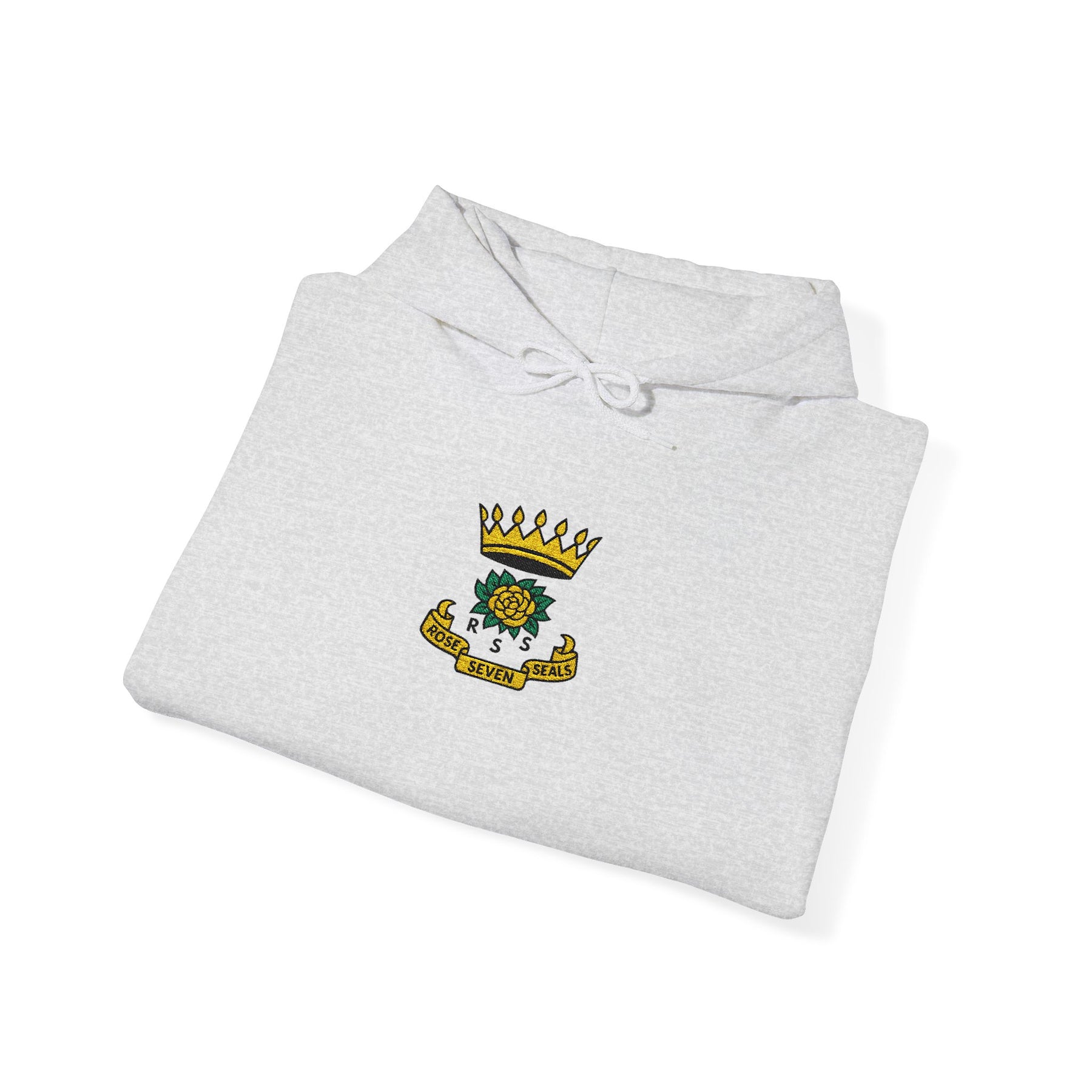 Rose of Seven Seals Hoodie - Soft Cotton Poly Blend Front Stitch Design - Bricks Masons