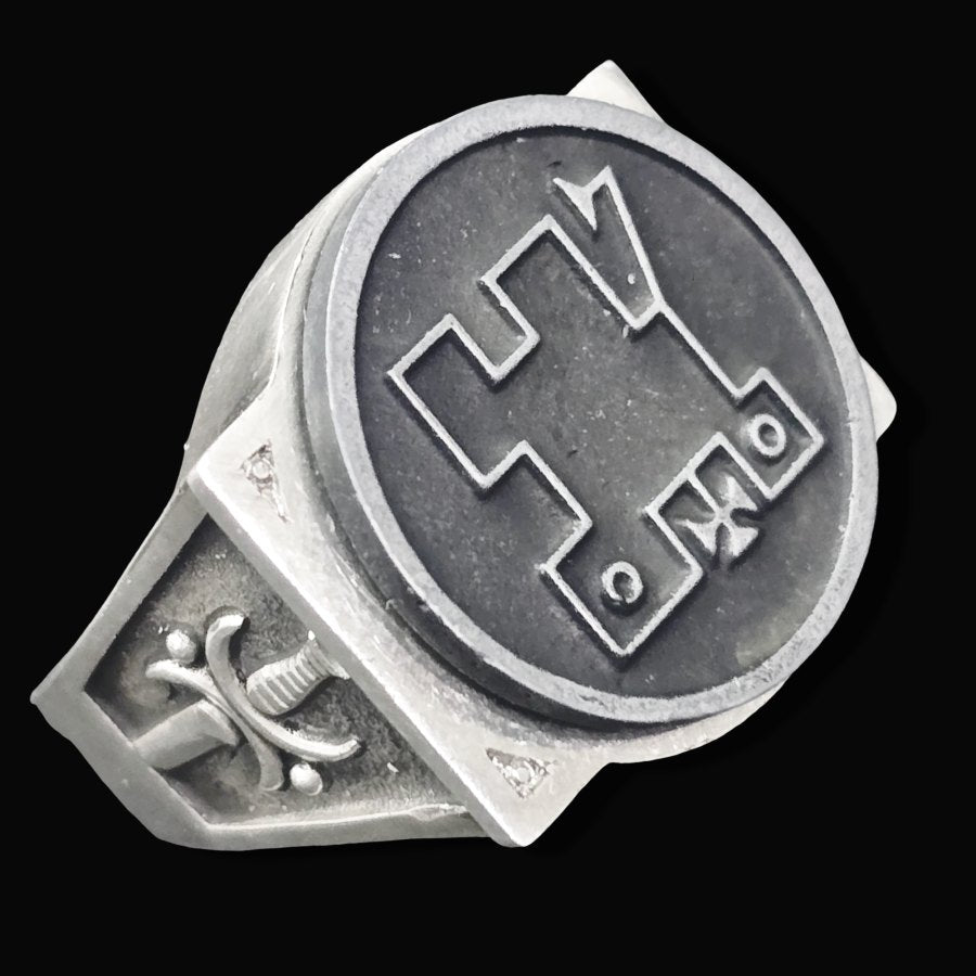 Ancient Israel Ring - Key of Solomon COUNT ALPHAS - Bricks Masons
