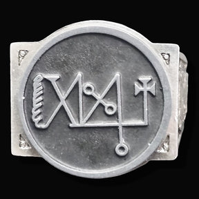 Demon Ring 41 DUKE FOCALOR 72 Demons Lesser Key of Solomon Goetia In Silver 2.2 cm x 1.8 cm 18 Gr Art 1819 - Bricks Masons