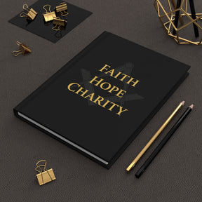 Diario de la Logia Azul del Maestro Masón - Fe, Esperanza y Caridad con el emblema de la Escuadra y el Compás