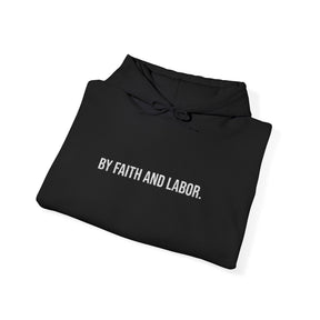Master Mason Blue Lodge Hoodie - By Faith And Labor with Square & Compass G Embroidery - Bricks Masons