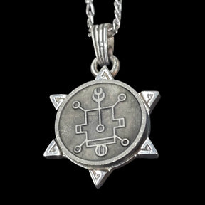 Demon Pendant 03 PRINCE VASSAGO and Secret Seal of Solomon 72 Demons Lesser Key of Solomon Goetia In Silver 3 x 2.5 cm 12 Gr Art 1862 - Bricks Masons