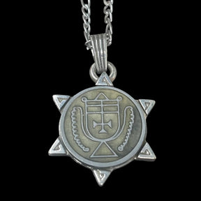 I commemorate Demon 49 DUKE CROCELL and Secret Seal of Solomon 72 Demons Lesser Key of Solomon Goetia In Silver 3 x 2.5 cm 12 Gr Art 1908 - Bricks Masons