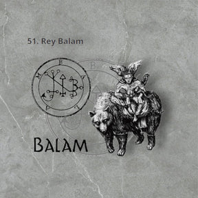 I commemorated Demon 51 KING BALAM and Secret Seal of Solomon 72 Demons Lesser Key of Solomon Goetia In Silver 3 x 2.5 cm 12 Gr Art 1910 - Bricks Masons