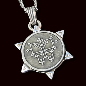 Demon Pendant 59 MARQUES ORIAS and Secret Seal of Solomon 72 Demons Lesser Key of Solomon Goetia In Silver 3 x 2.5 cm 12 Gr Art 1918 - Bricks Masons