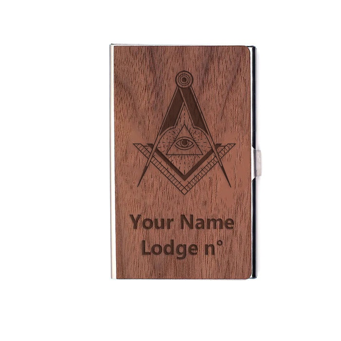 Master Mason Blue Lodge Card Holder - (RFID Protection) - Bricks Masons