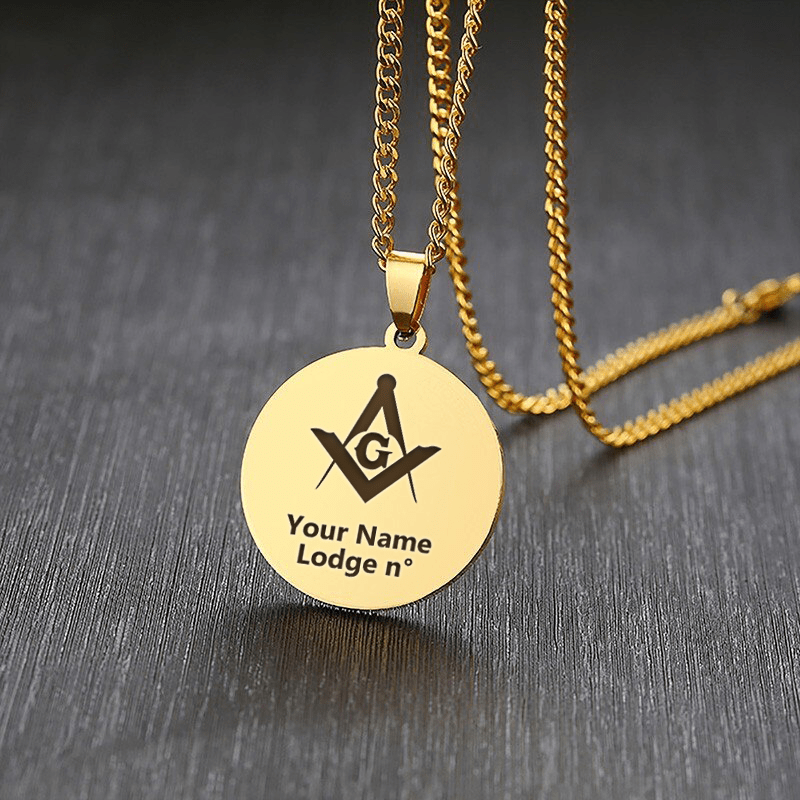 Master Mason Blue Lodge Necklace - Various Stainless Steel Colors