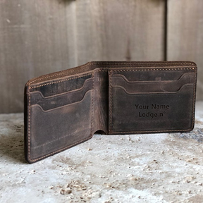 Master Mason Blue Lodge Wallet - Handmade Leather