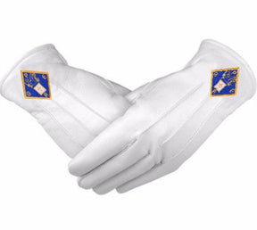 Past Grand Exalted Ruler Elks of the World Gloves - White Leather