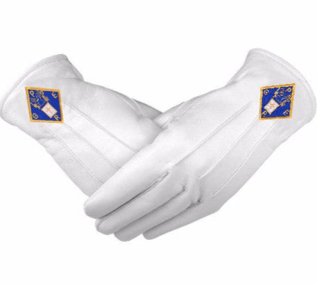 Past Grand Exalted Ruler Elks of the World Gloves - White Leather