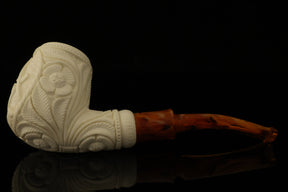Master Mason Blue Lodge Meerschaum Pipe - Handcrafted With Fitted Case