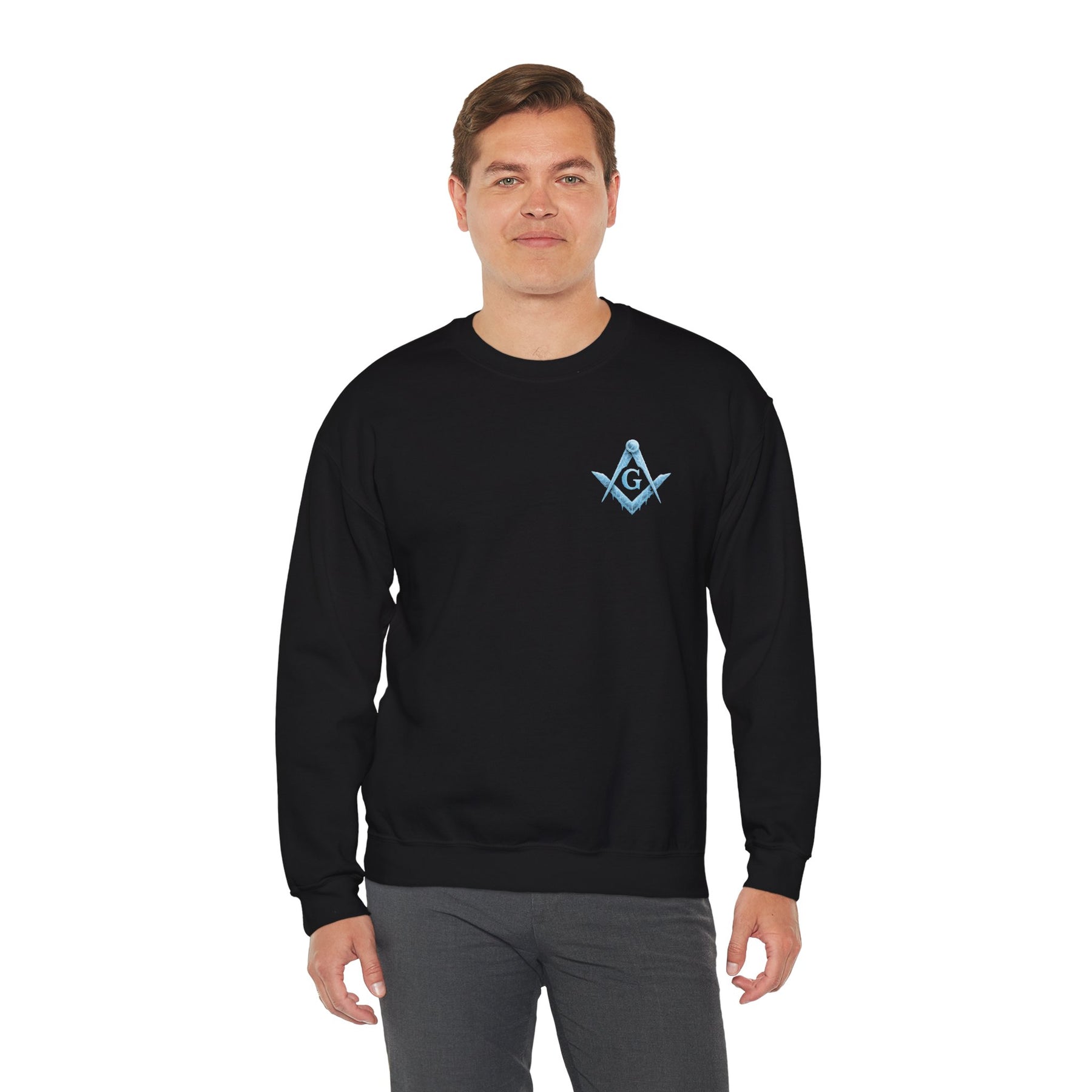 Master Mason Blue Lodge Sweatshirt - Frosty Square & Compass G Design
