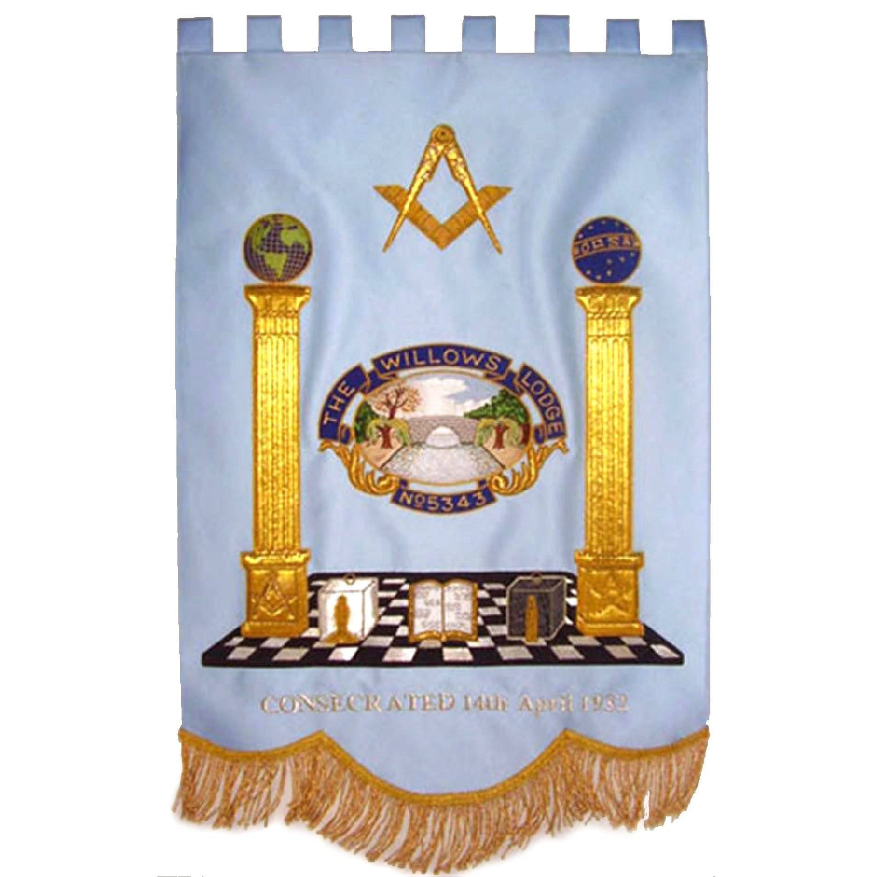 Custom Masonic Banner - Handmade Embroidery Expose