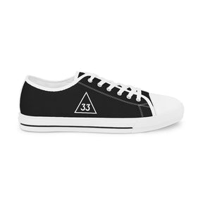 33rd Degree Scottish Rite Sneaker - Low Top Black & White