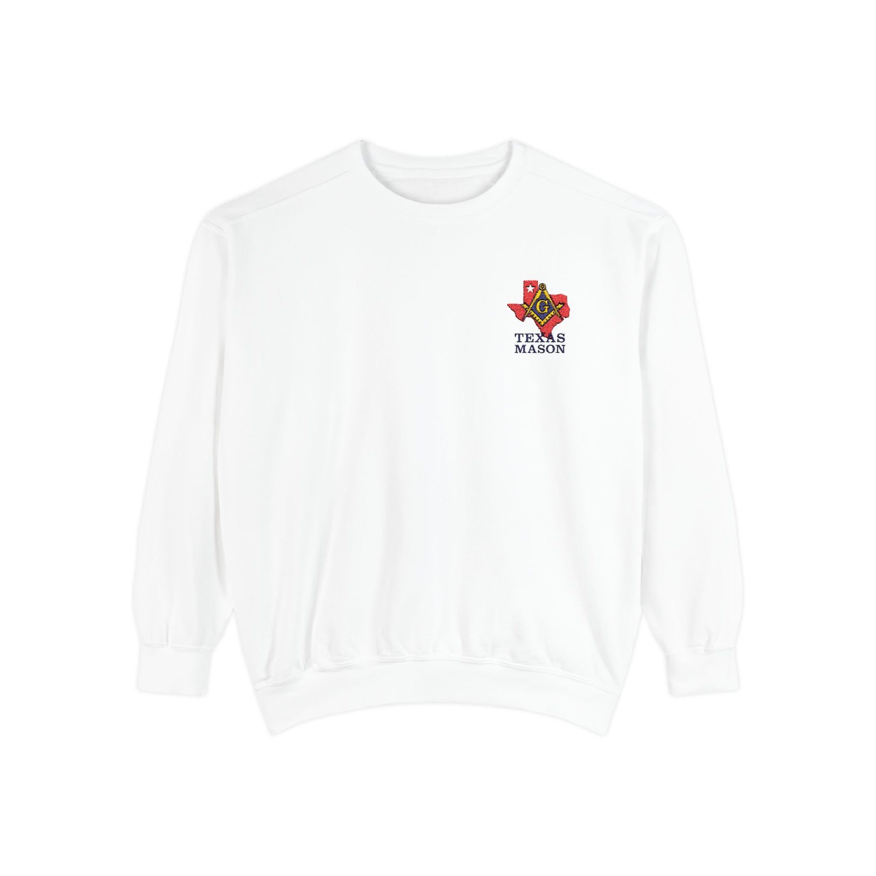 Master Mason Blue Lodge Sweatshirt - Embroidered Emblem Texas Mason - Bricks Masons