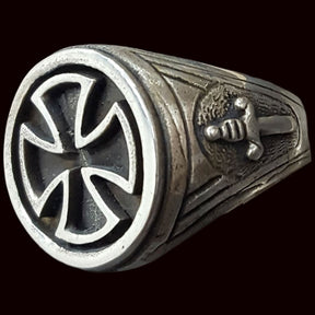 Templar Cross Ring in Silver 1.7 cm 9 g Art 288 - Bricks Masons
