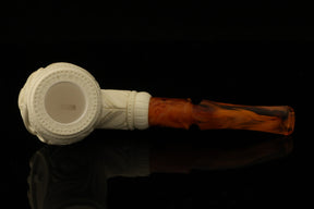Master Mason Blue Lodge Meerschaum Pipe - Handcrafted With Fitted Case