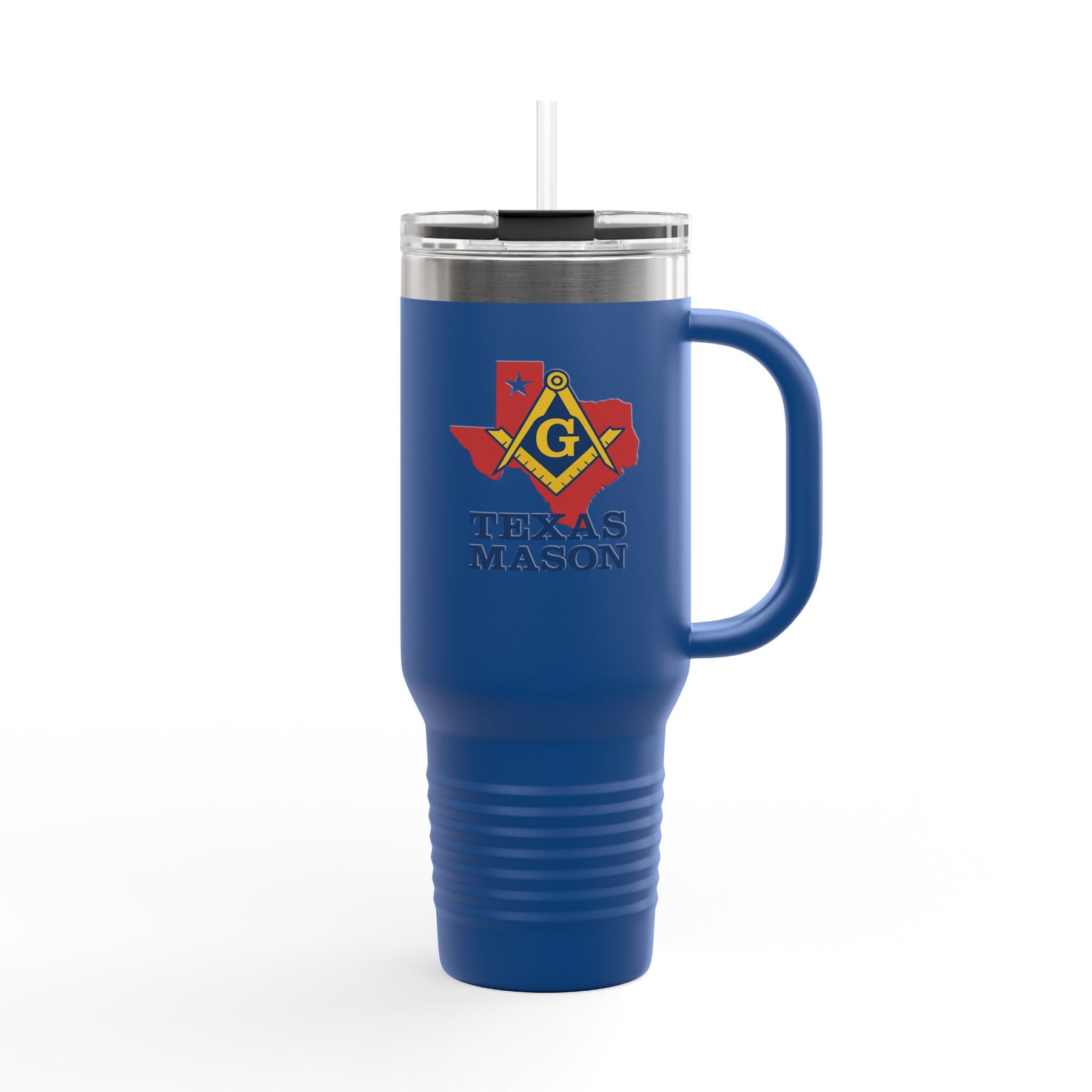Master Mason Blue Lodge Ringneck Tumbler - Square & Compass G Texas Mason - Bricks Masons