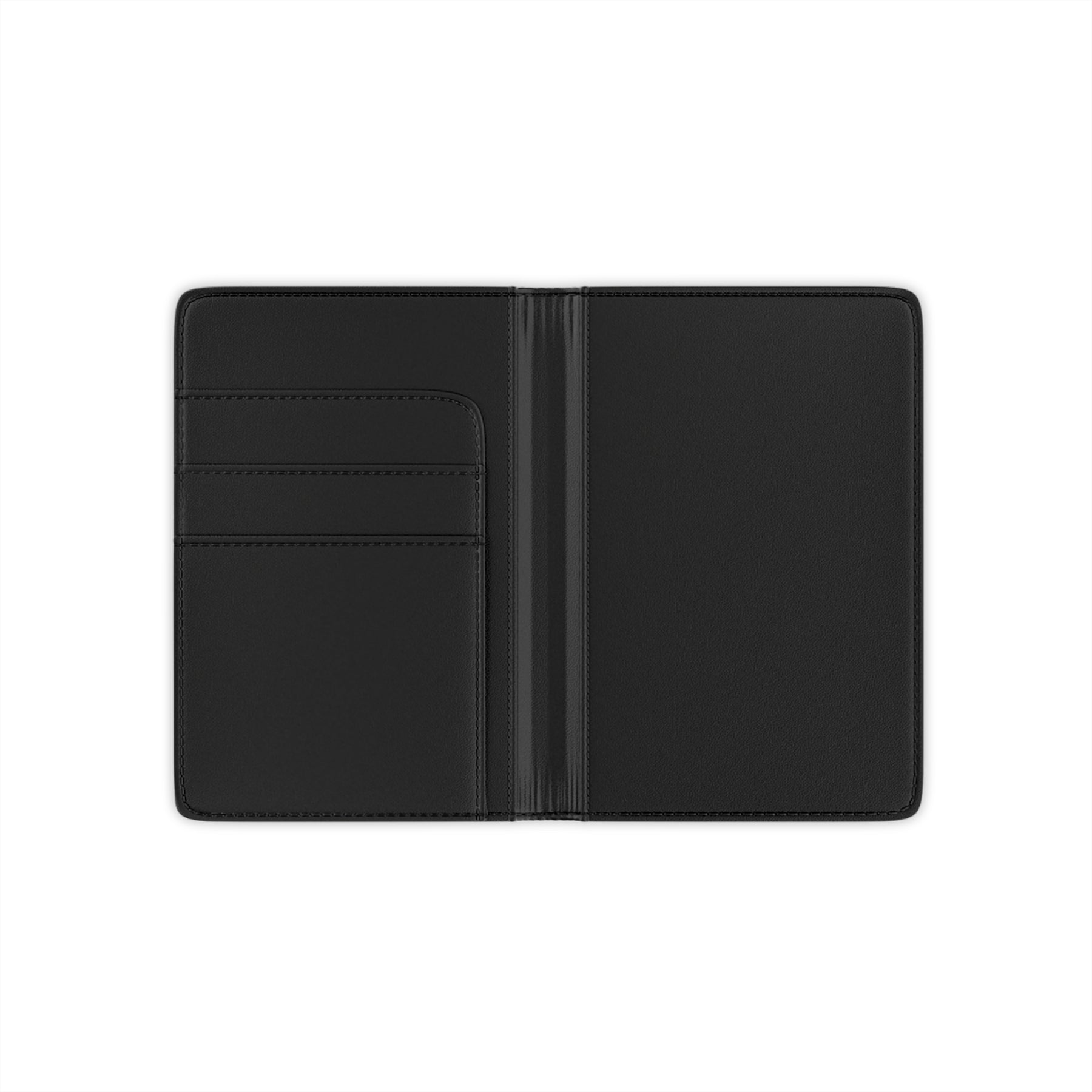 DOKO Passport Cover - Black PU Leather With Inner Compartments - Bricks Masons