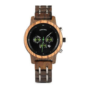 32nd Degree Scottish Rite Wristwatch - Wings Down Various Wood Colors - Bricks Masons