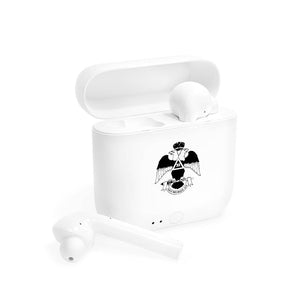 33rd Degree Scottish Rite Earbud - Wings Down White - Bricks Masons