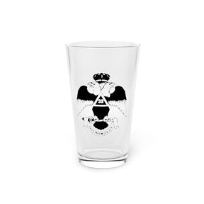 33rd Degree Scottish Rite Pint Glass - Wings Down 16oz - Bricks Masons