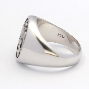 33rd Degree Scottish Rite Ring - Black Oval 925 sterling silver - Bricks Masons