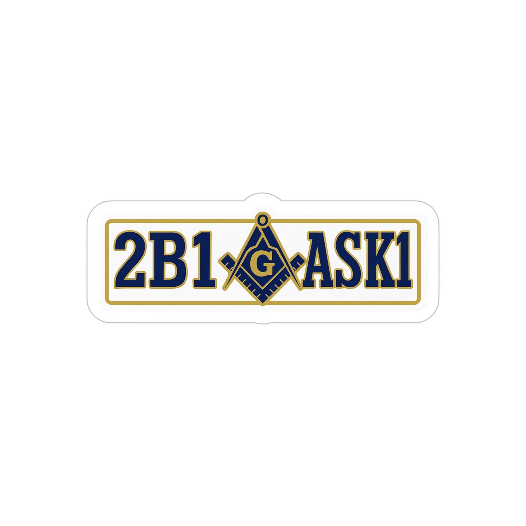 Master Mason Blue Lodge Sticker Decal - Water Resistant Vinyl 2B1 ASK1 - Bricks Masons