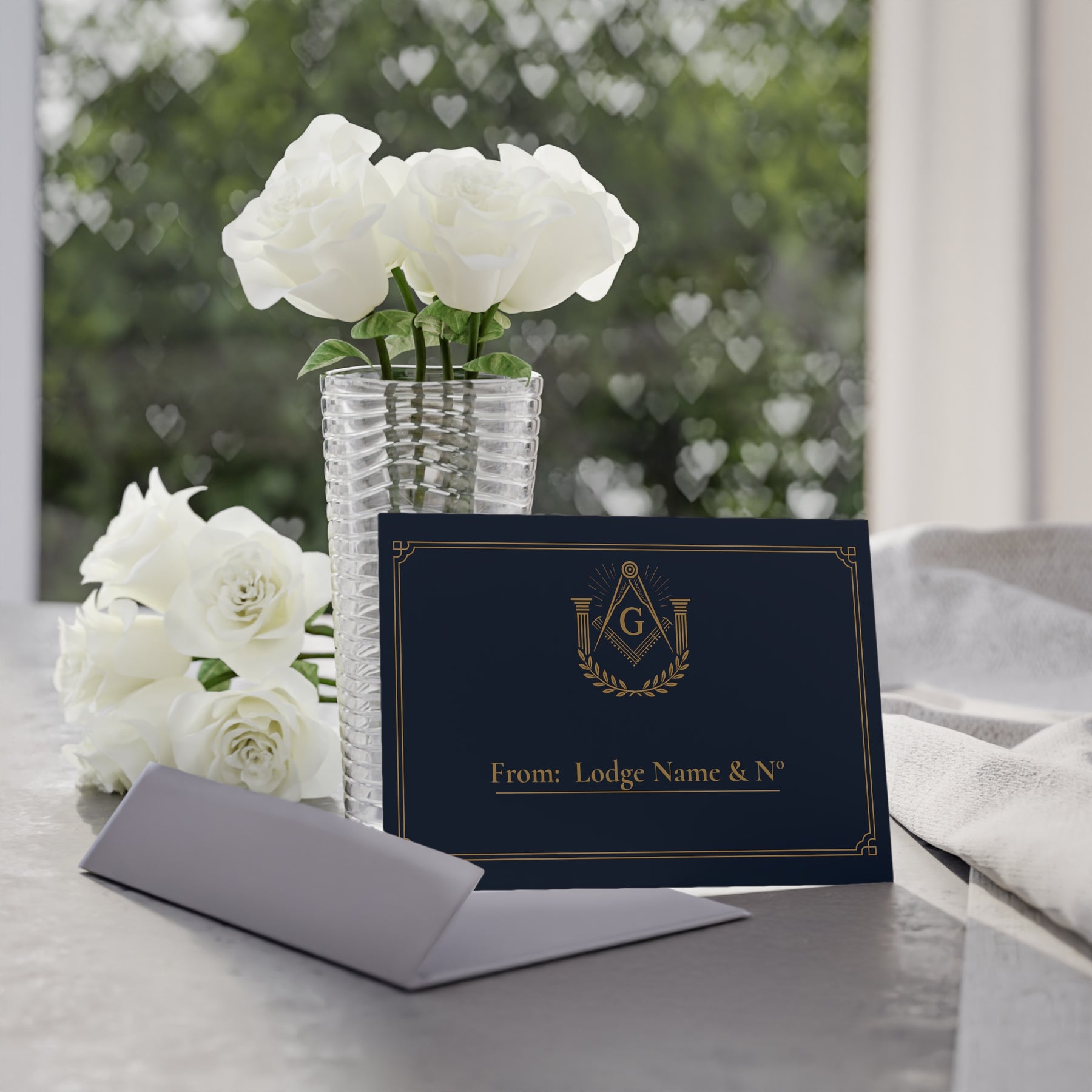 Master Mason Blue Lodge Greeting Card -  (Two-sided print) - Bricks Masons