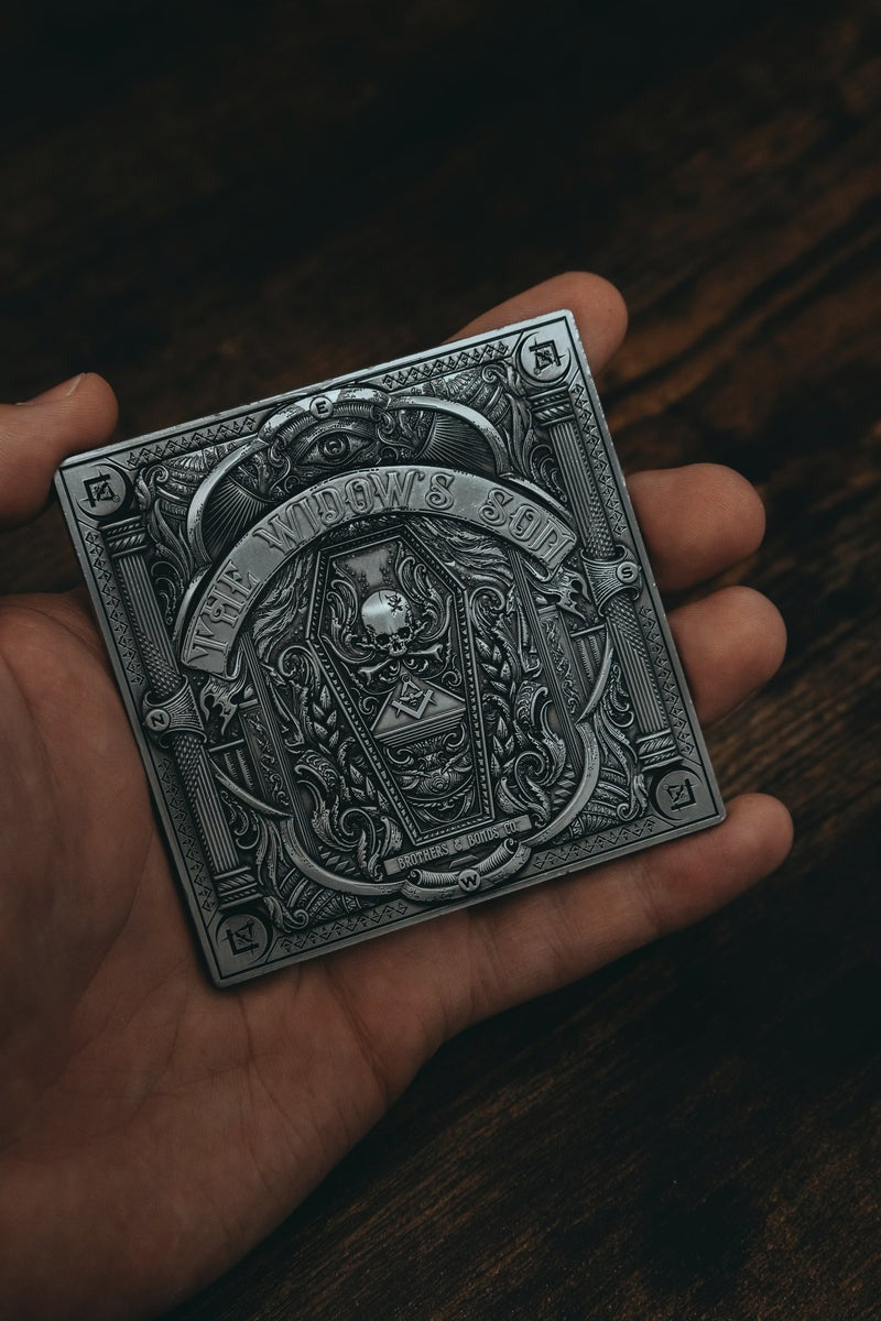 Widows Sons Coin - Tablet Challenge Coin - Bricks Masons