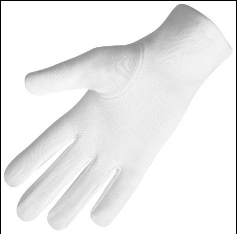 Elks of the World Gloves - White Cotton Buck and Doe