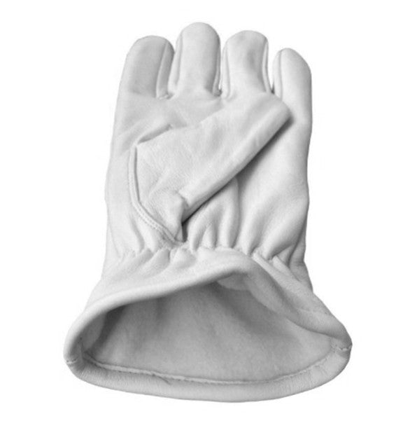 Elks of the World Gloves - White Leather Buck and Doe